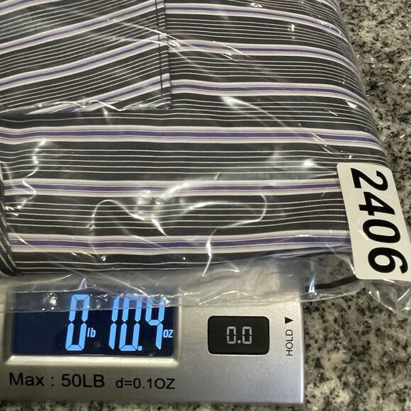 Bugatchi Uomo Mens Striped Long Sleeve Button Up Black Purple Shirt-L - Picture 11 of 12